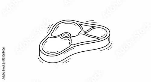 Raw Steak Cut Illustration