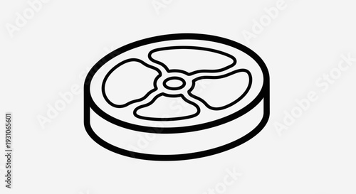 Simple line drawing of a router, network device icon, isolated on white background.