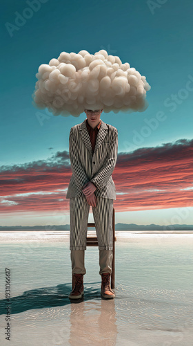 Surreal Digital Art Concept Blending Reality and Virtual Fantasy with Playful Absurd Elements in Contemporary Mixed Media Style for Creative Design and Advertising Projects