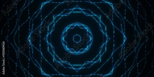 A balanced glow mandala video showcasing intricate designs and patterns in a mesmerizing digital artwork