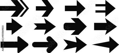 Arrow icon set. Halftone Arrow. Cursor. Black vector arrows icons. Collection different arrows sign. Modern simple arrows. Black arrow pointing to the right 