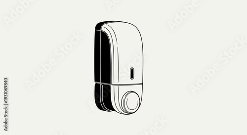Modern wall-mounted liquid soap dispenser illustration for hygiene and cleanliness concepts