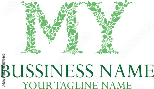 MY M my initial logo | initial based abstract modern minimal creative logo, vector template image. luxury logotype logo, real estate homie logo. typography logo. initials logo