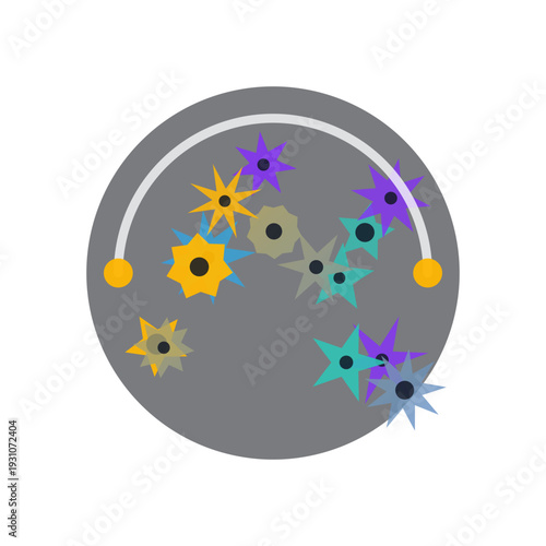 Abstract AI Data Streams signal weave icon, dark gradient vector SVG