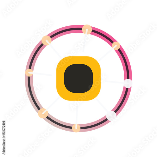 Abstract AI score compass icon, dark gradient SVG