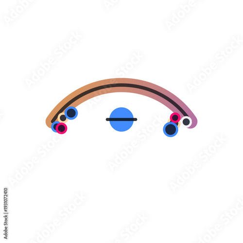 Abstract AI benchmark beacons icon, dark gradient SVG