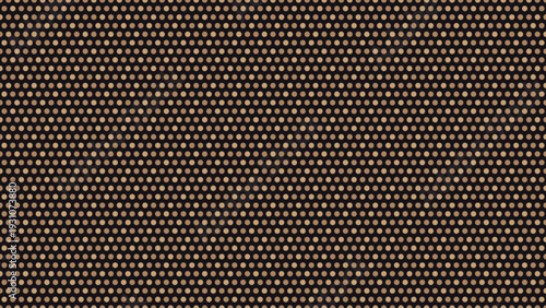 Abstract dark background featuring a dense golden dotted grid pattern perfect for luxury technical backdrops and modern digital wallpaper