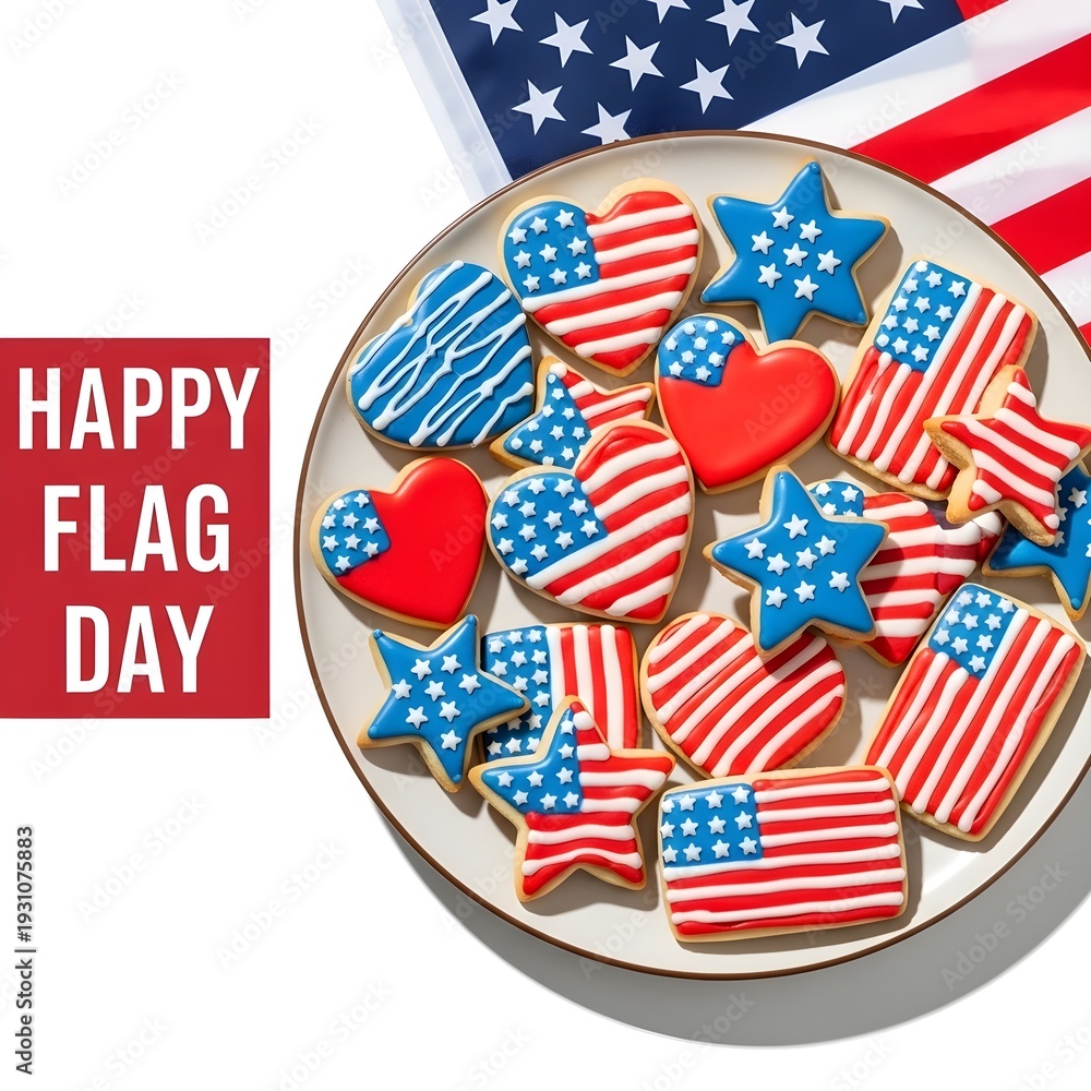 Obraz premium Patriotic Flag Day cookies celebration