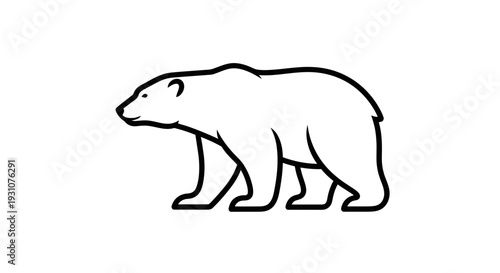 Stylized graphic of a large walking mammal, an abstract illustration of a wild animal