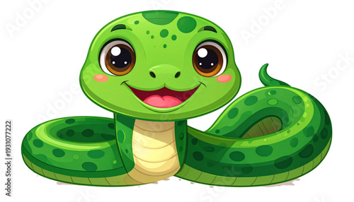 A cheerful cartoon turtle with a friendly expression and a bright green shell isolated on transparent background