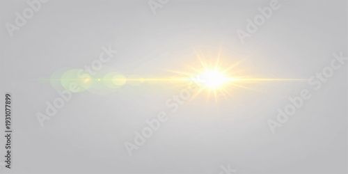 Sun shining through clouds in a bright blue sky