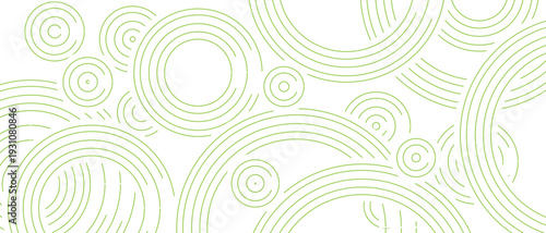 Abstract Green Geometric Circle Pattern Background with Modern Minimal Technology Concept