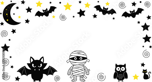 Floral Lace Border Collection, Black Ornate Embroidery Strips, Vintage Decorative Dividers, Cad Drawing Flat Vector Illustration, Elegant Flower Pattern Trim Set