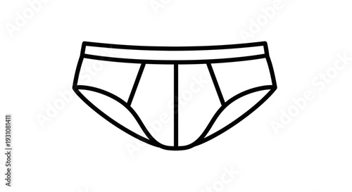 Clean vector illustration of men's essential undergarment for daily wear comfort and style