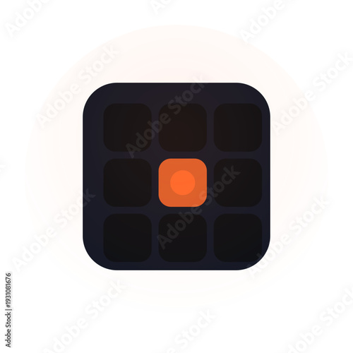 Neon Midnight Heatmap tiles with hotspot Business Icon SVG Vector