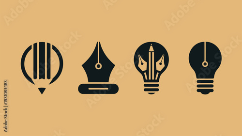 Creative writing idea icons