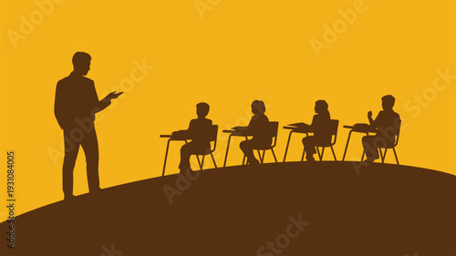 Education professor lecture students teaching