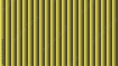 A detailed view of a yellow striped cylindrical object or surface with vertical lines