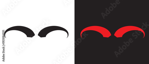 devil horn icon, animal horn icon, vector illustration.