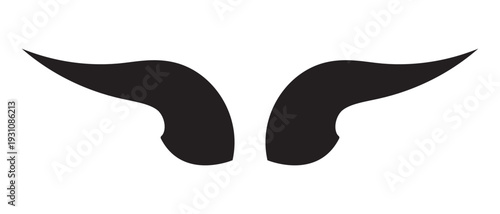 devil horn icon, animal horn icon, vector illustration.