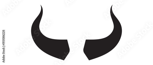 devil horn icon, animal horn icon, vector illustration.