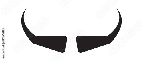 devil horn icon, animal horn icon, vector illustration.