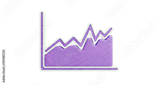Purple Line Graph Icon
