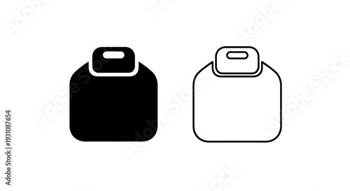 Simple black and white camera icon set for designers Vector