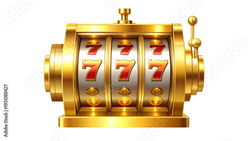 Intricate golden mechanical device with intricate gears and brass finish isolated on transparent background