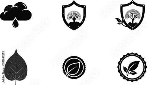 World environment day eco friendly symbols and logos