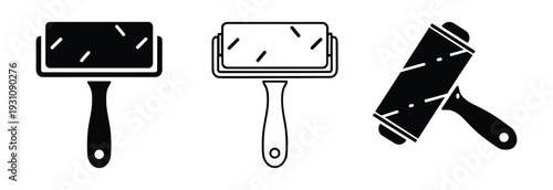 Paint rollers set, including roller with handle and without handle, for home repair and painting projects