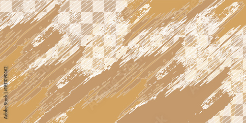 Gingham seamless pattern. Beige and white vichy background texture. Checkered tweed plaid repeating wallpaper. Natural nude fabric and textile swatch design. Vector