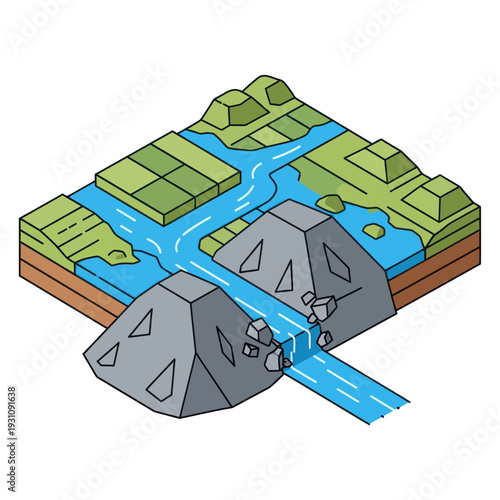 Hydroelectric Dam Power Generation Facility.