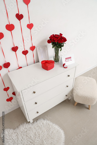 Interior of festive room wi...
