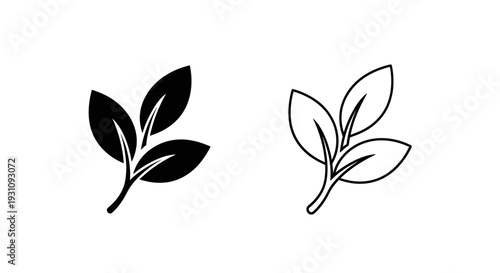 Minimalist leaf logo designs for modern brand identity solutions Vector