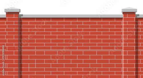 Red Brick Wall Structure.