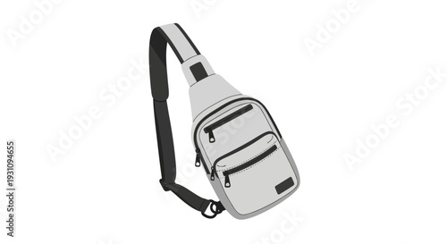 Silver Cross Body Bag.