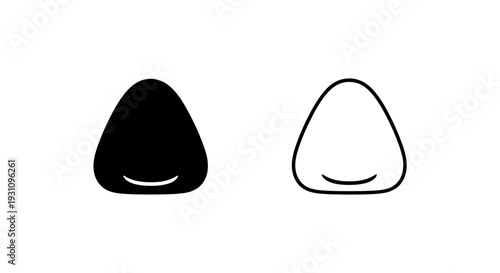 Smiling guitar picks in black and white simple design Vector