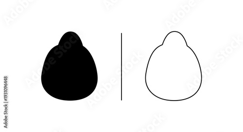 Black and white simple icon comparison illustration design Vector