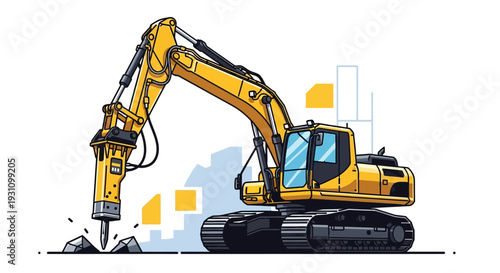 Heavy duty excavator digging machine.
