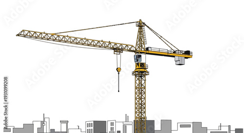 Large Construction Crane Tower Machine.