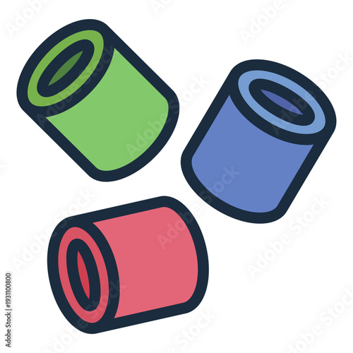polymer filled line icon. chain molecule form. plastic usage. material science