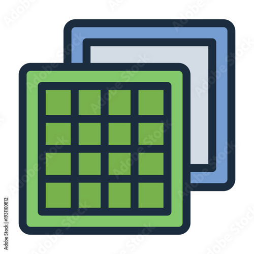 ceramic filled line icon. brittle solid type. heat resistance. material engineering
