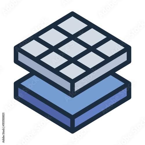 composite material filled line icon. layered fiber matrix. reinforced system. Engineering