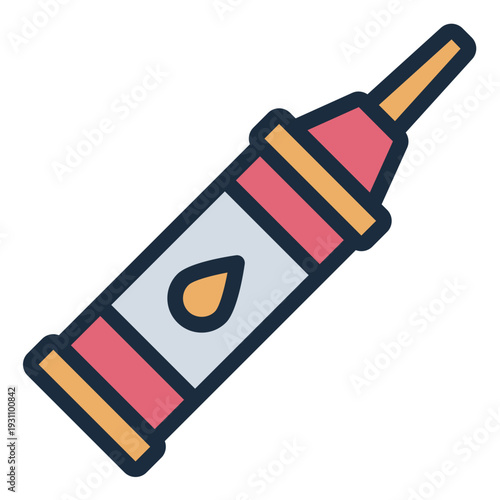 silfilled line icone filled line icon. flexible sealant polymer. insulation usage. industrial material