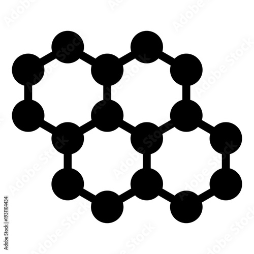 nano material glyph icon. nanoscale particles. advanced structure. science research