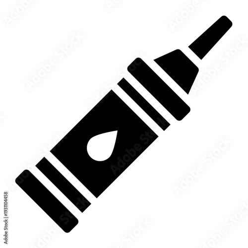 silglyph icone glyph icon. flexible sealant polymer. insulation usage. industrial material