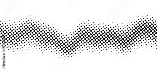 Halftone background calming rhythms dynamic wave vector design in black color fit for social media post, poster, website, banner and more