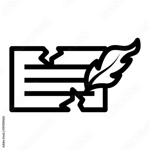 poetry Line Icon