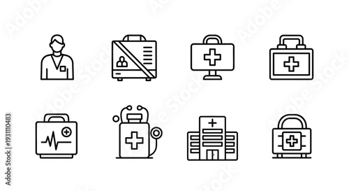 Medical Icons Set for Healthcare.